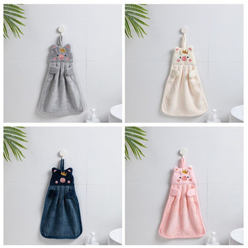 1 τεμ Κορεάτικου στυλ Επιτοίχια πετσέτα κινουμένων σχεδίων γουρουνιού μαντήλι προμήθειες κουζίνας Κέντημα μαλακή πετσέτα χεριών για το σπίτι