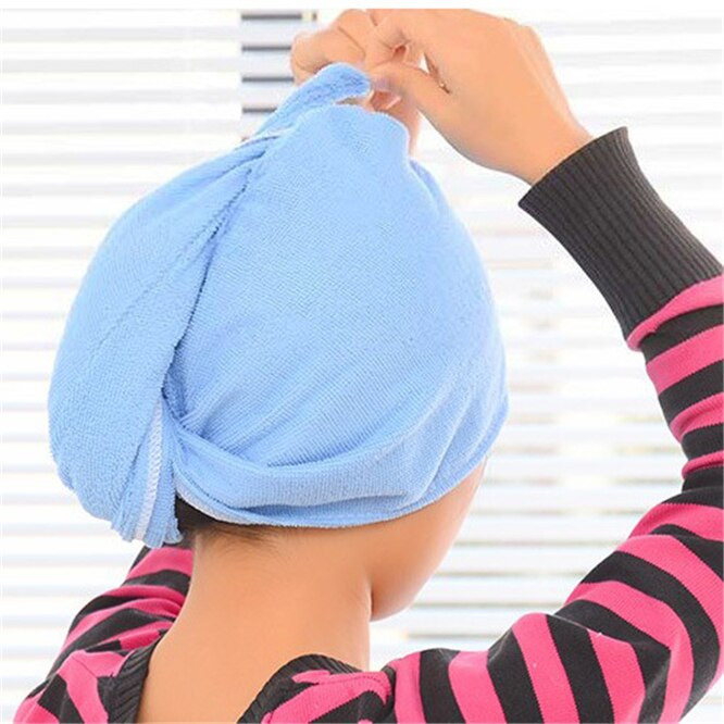 10db/tétel Fürdőszoba szuper nedvszívó, gyorsan száradó vastagabb mikroszálas női fürdőlepedő hajtörlő száraz sapka szalon törölköző szuperfinom rost