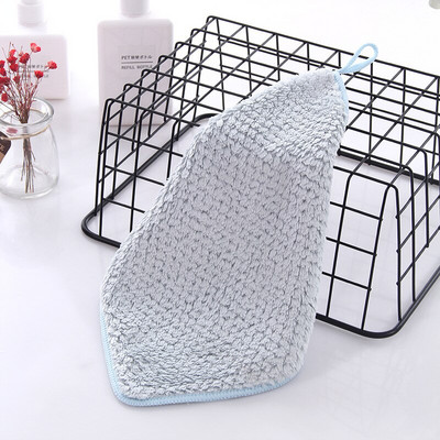 Prosop de mână agățat, absorbant moale, prosoape de curățare pentru bucătărie, baie, ananas, carouri, lână de coral, pânză curățată pătrată cu uscare rapidă