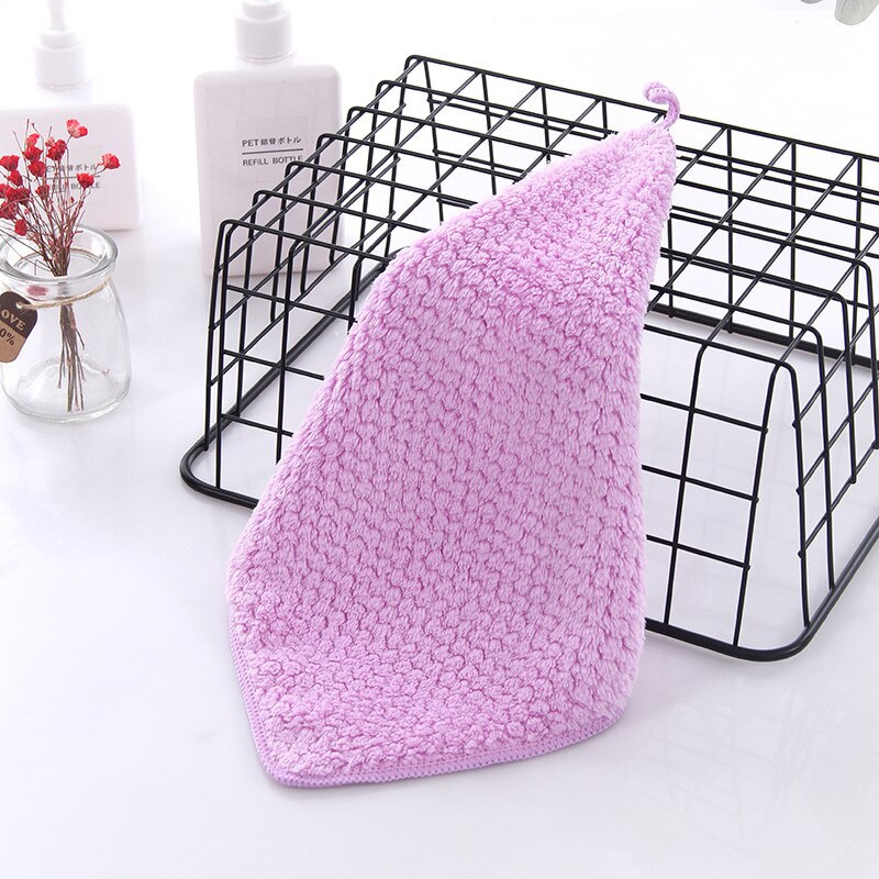 Prosop de mână agățat, absorbant moale, prosoape de curățare pentru bucătărie, baie, ananas, carouri, lână de coral, pânză curățată pătrată cu uscare rapidă