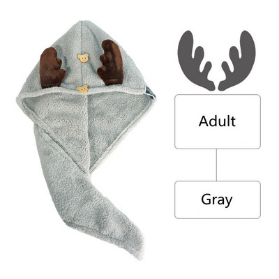 Sausų plaukų rankšluostis Mieli rageliai moterų ir vaikų plaukų džiovinimo kepurė Mikropluošto kietas rankšluostis Super Absorbciniai turbaniniai rankšluosčiai