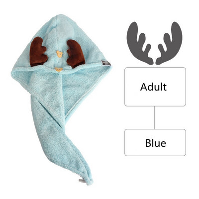 Sausų plaukų rankšluostis Mieli rageliai moterų ir vaikų plaukų džiovinimo kepurė Mikropluošto kietas rankšluostis Super Absorbciniai turbaniniai rankšluosčiai