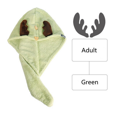 Sausų plaukų rankšluostis Mieli rageliai moterų ir vaikų plaukų džiovinimo kepurė Mikropluošto kietas rankšluostis Super Absorbciniai turbaniniai rankšluosčiai