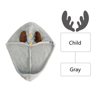 Sausų plaukų rankšluostis Mieli rageliai moterų ir vaikų plaukų džiovinimo kepurė Mikropluošto kietas rankšluostis Super Absorbciniai turbaniniai rankšluosčiai