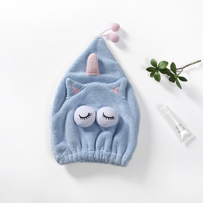 Animacinių filmų minkšta rankšluosčių vonia greitai džiūsta kepuraitė mikropluošto dušas plaukų džiovinimo įvyniojamas rankšluostis plaukams