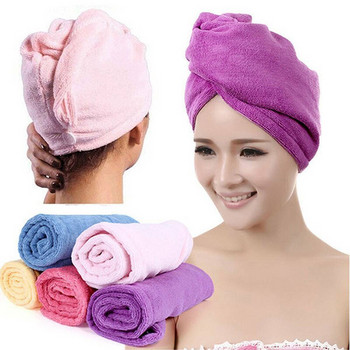 5 τμχ Μικροΐνες Μεγάλη πετσέτα Magic Soft Hair Dry καπέλο Καπέλο για γρήγορο στέγνωμα Πετσέτα γρήγορου στεγνώματος