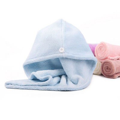 Mergaičių stipraus sugeriamumo plaukų džiovinimo kepuraitės Plaukų džiovinimo kepurė Greitai džiūstantis plaukų rankšluostis vonios kepuraitė Koralų vilnos mikropluošto kietas rankšluostis