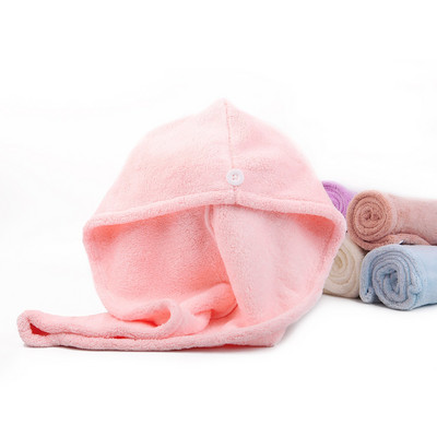 Mergaičių stipraus sugeriamumo plaukų džiovinimo kepuraitės Plaukų džiovinimo kepurė Greitai džiūstantis plaukų rankšluostis vonios kepuraitė Koralų vilnos mikropluošto kietas rankšluostis