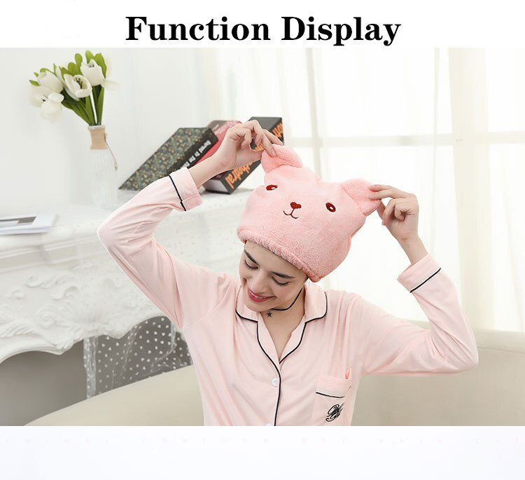 Hajszárító sapka otthoni vízszívó törölköző zuhany sapka haj gyorsan száradó turbán Cartoon extra vastag nedvszívó fürdősapka felnőtteknek