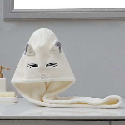 Prosop din microfibră pentru femei Prosop de desene animate pentru păr Prosoape de baie pentru fete Prosoape absorbante Terry pentru acasă Turban de baie pentru uscarea capacului de păr