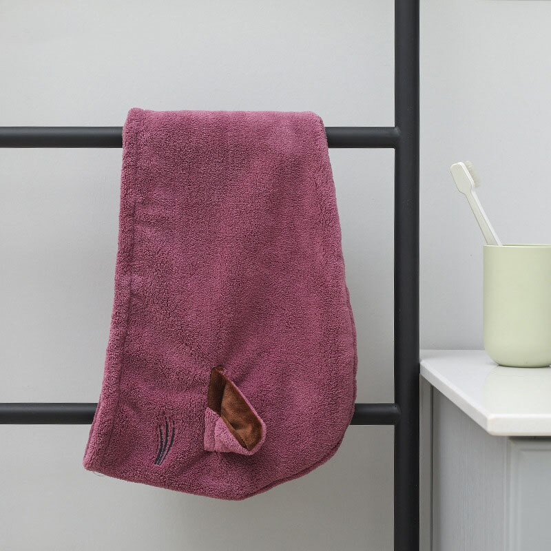 Prosop din microfibră pentru femei Prosop de desene animate pentru păr Prosoape de baie pentru fete Prosoape absorbante Terry pentru acasă Turban de baie pentru uscarea capacului de păr