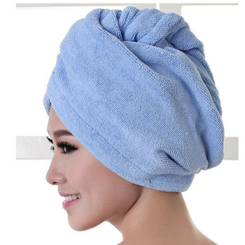 Magic Microfiber Πετσέτα Στεγνωτήρα μαλλιών που στεγνώνει γρήγορα Πετσέτα μπάνιου Καπέλο Quick Cap Turban Dry Lady Bath Πετσέτα για στεγνωτήρα μαλλιών