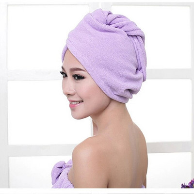 „Magic Microfiber Hair“ greitai džiūstantis plaukų džiovintuvas rankšluosčių įvyniojamas kepurėlis „Quick Cap Turban Dry Lady Bath Tool“ plaukų džiovintuvas