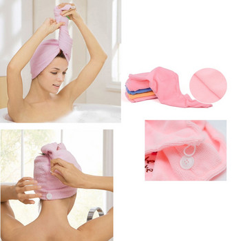Кърпа за коса от микрофибър Wisp за суха глава за жени, абсорбираща баня за възрастни, бързосъхнеща вана, дебела шапка за душ, дълга къдрава коса