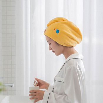 Шапка за сушене на коса Супер абсорбираща бързосъхнеща удебелена шапка за душ Кърпа за изтриване на коса Сладка суха кърпа за коса Лента за глава за пране