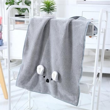 Super Soft Baby Lovely Hand Towel Cartoon Coral Fleece Παιδική πετσέτα προσώπου στερεάς απορρόφησης Παιδική πετσέτα χεριών 35x75cm