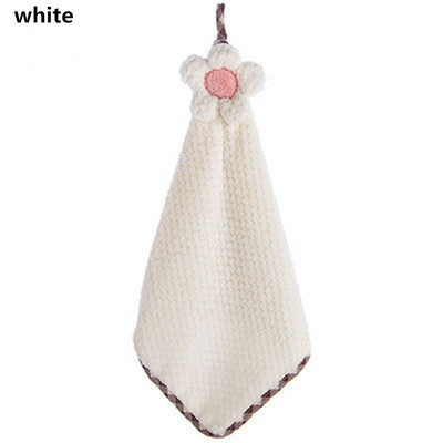 Nauji virtuvės sugeriantys rankšluosčiai Animaciniai pakabinami koraliniai aksominiai saulėgrąžų rankšluosčiai