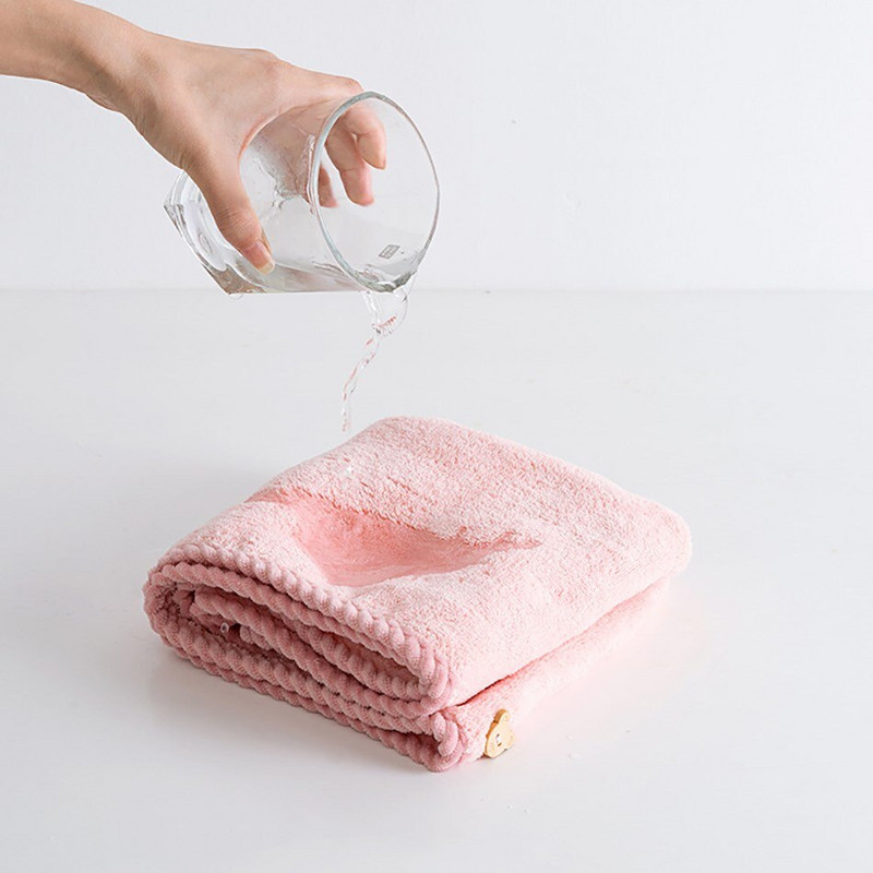Női hajtörlő pakolás Mikroszálas Ultra Puha Bőrbarát Göndörödésgátló Nedvszívó Gyorsan Száraz Törölköző Turbán fejfürdőszoba Hajhoz