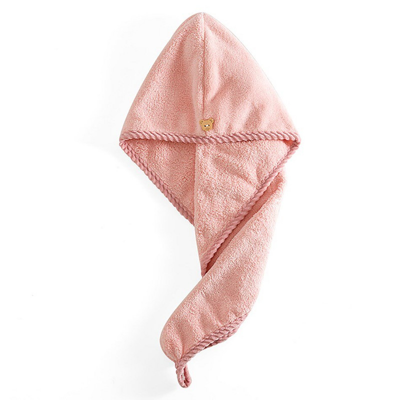 Női hajtörlő pakolás Mikroszálas Ultra Puha Bőrbarát Göndörödésgátló Nedvszívó Gyorsan Száraz Törölköző Turbán fejfürdőszoba Hajhoz