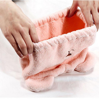 Υπέροχη πετσέτα για στεγνωτήρα μαλλιών γάτας Πετσέτα μικροϊνών που στεγνώνει γρήγορα τα μαλλιά τυλιγμένο καπέλο ντους Πετσέτες σκουφάκι μπάνιου Αξεσουάρ μπάνιου