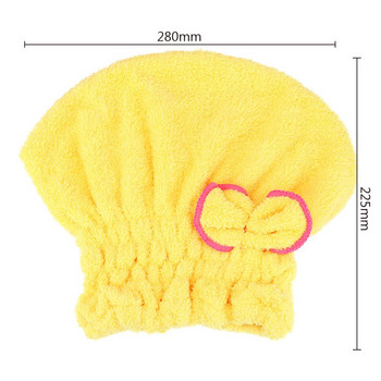 Шапки за баня Увити кърпи Домашен текстил Аксесоари за баня Микрофибър Бързосъхнеща шапка за коса 5 цвята