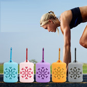 Преносима кърпа за пътуване на открито Бързосъхнеща кърпа Мека спортна студена кърпа със силиконова торбичка Защитно покритие Хавлиена кърпа за спортно пътуване