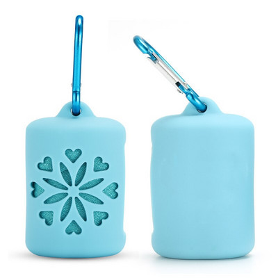 Преносима кърпа за пътуване на открито Бързосъхнеща кърпа Мека спортна студена кърпа със силиконова торбичка Защитно покритие Хавлиена кърпа за спортно пътуване