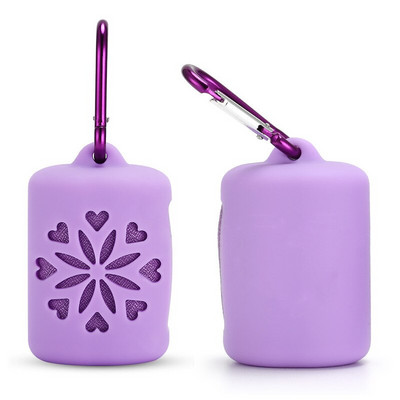 Преносима кърпа за пътуване на открито Бързосъхнеща кърпа Мека спортна студена кърпа със силиконова торбичка Защитно покритие Хавлиена кърпа за спортно пътуване