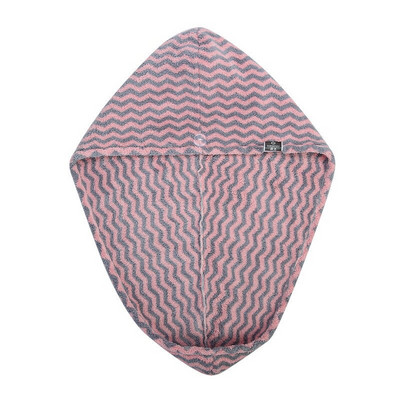 Prosop de păr cu dungi din microfibră, puternic absorbant de apă, șapcă de păr cu uscare rapidă, pălărie de baie, pentru doamne, femei, fete