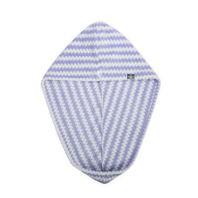 Prosop de păr cu dungi din microfibră, puternic absorbant de apă, șapcă de păr cu uscare rapidă, pălărie de baie, pentru doamne, femei, fete