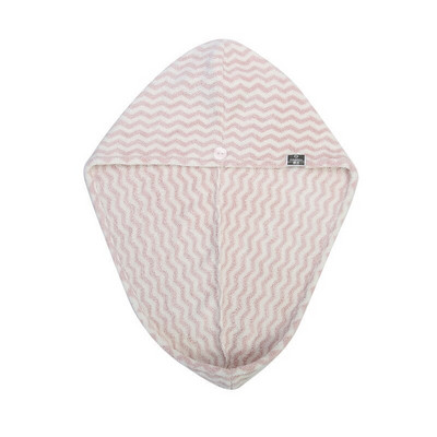 Prosop de păr cu dungi din microfibră, puternic absorbant de apă, șapcă de păr cu uscare rapidă, pălărie de baie, pentru doamne, femei, fete