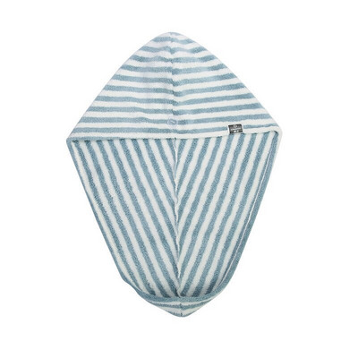 Prosop de păr cu dungi din microfibră, puternic absorbant de apă, șapcă de păr cu uscare rapidă, pălărie de baie, pentru doamne, femei, fete