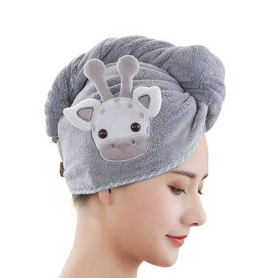 1vnt mikropluošto greitai džiūstantis plaukų džiovintuvas rankšluostis moterims Animacinis rankšluostis greitai išdžiūsta plaukų kepuraitė buitinė vonios priemonė