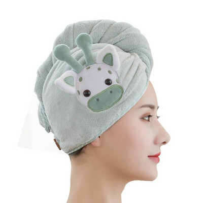 1vnt mikropluošto greitai džiūstantis plaukų džiovintuvas rankšluostis moterims Animacinis rankšluostis greitai išdžiūsta plaukų kepuraitė buitinė vonios priemonė