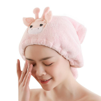 1vnt mikropluošto greitai džiūstantis plaukų džiovintuvas rankšluostis moterims Animacinis rankšluostis greitai išdžiūsta plaukų kepuraitė buitinė vonios priemonė