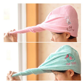 Нова и висококачествена шапка за суха коса Cartoon Cotton Magic Drying Towel Quick Dry Bath Hair Drying Cap Head Wrap Abosrbent