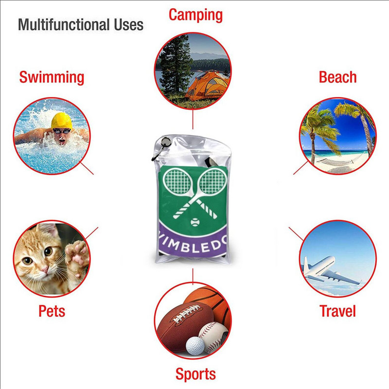 Vimbldono greito sauso rankšluosčio sporto salė sporto vonia, nešiojama Vimbldono teniso „Us Open“ minkšta prakaitą sugerianti greitai džiūstanti kišenė, patogi