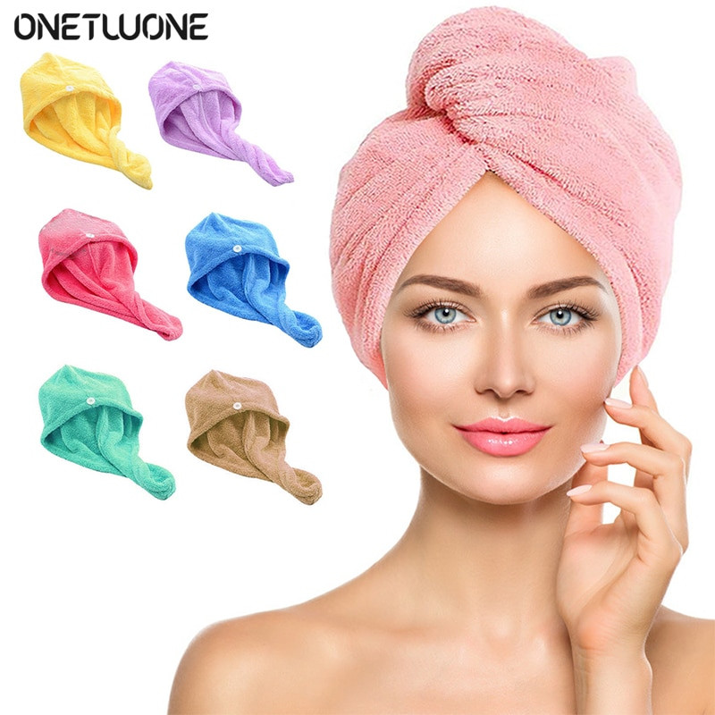Pălărie pentru uscare a părului pentru fete Turban cu super-absorbție Căciulă pentru uscare a părului Căciulă de baie Căciulă de prosop solidă din microfibră Căciulă de prosop de păr cu uscare rapidă