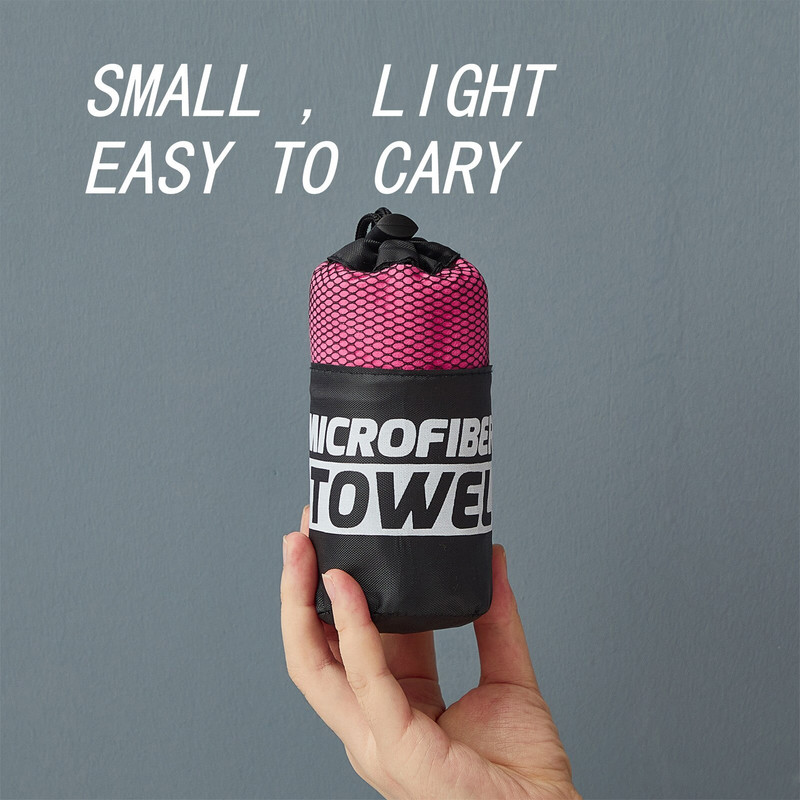 Greitai džiūstantis sportinis rankšluostis, nešiojamas vandenį sugeriantis ir prakaitą sugeriantis rankšluostis dvipusis vilnos plaukimo rankšluostis paplūdimio vonios rankšluostis