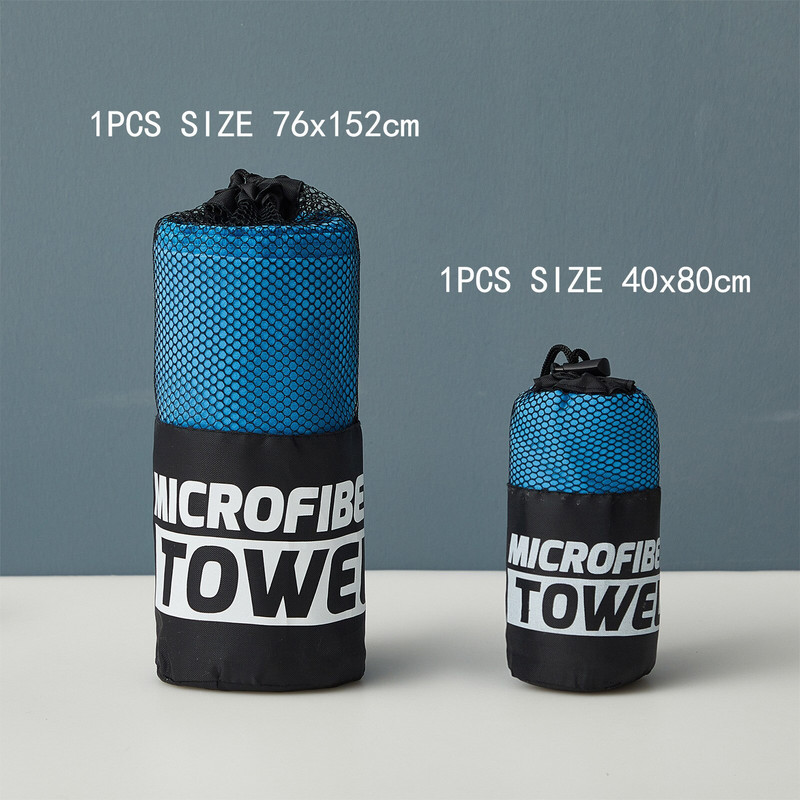 Greitai džiūstantis sportinis rankšluostis, nešiojamas vandenį sugeriantis ir prakaitą sugeriantis rankšluostis dvipusis vilnos plaukimo rankšluostis paplūdimio vonios rankšluostis