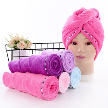 Μικροΐνες Πετσέτα μαλλιών Απορροφητικό κάλυμμα πετσέτας μαλλιών Thicken Quick Dry Hair Καπέλο τουρμπάνι κεφαλής περιτυλίγματος Εργαλεία μπάνιου
