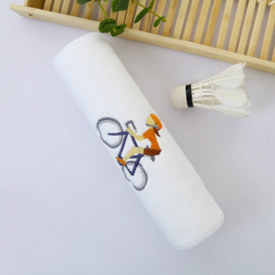 Medvilninis Siuvinėjimas Sportinis Rankšluostis Minkštas Sugeriantis Joga Gym Camping Golf Fitness Prakaito Rankšluostis Sportinis Animacinis Rankšluostis 25*110cm