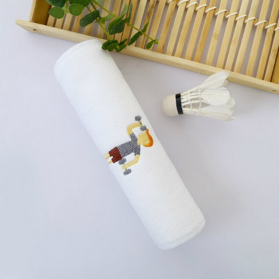 Medvilninis Siuvinėjimas Sportinis Rankšluostis Minkštas Sugeriantis Joga Gym Camping Golf Fitness Prakaito Rankšluostis Sportinis Animacinis Rankšluostis 25*110cm