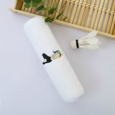 Medvilninis Siuvinėjimas Sportinis Rankšluostis Minkštas Sugeriantis Joga Gym Camping Golf Fitness Prakaito Rankšluostis Sportinis Animacinis Rankšluostis 25*110cm