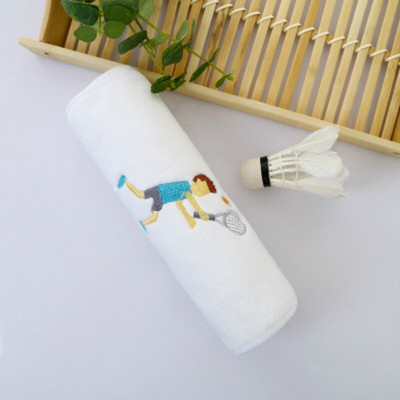 Medvilninis Siuvinėjimas Sportinis Rankšluostis Minkštas Sugeriantis Joga Gym Camping Golf Fitness Prakaito Rankšluostis Sportinis Animacinis Rankšluostis 25*110cm