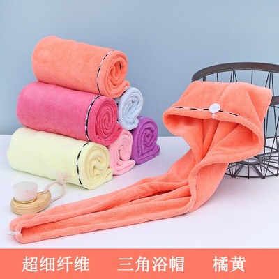Coral alb, catifea, păr uscat, prosop de baie, microfibră, cu uscare rapidă, turban, super absorbant, pentru șapcă de păr pentru femei, cu buton, îngroșare.