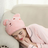 Nou șapcă pentru păr uscat Prosop puternic absorbant, drăguț, pălărie de urs, cu uscare rapidă, înveliș pentru cap de desene animate, duș moale