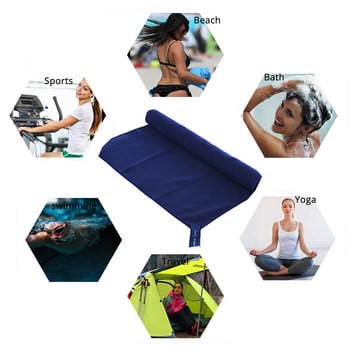 Zipsoft Brand Microfiber Πετσέτες Ταξιδίου Πετσέτες προσώπου εξωτερικού χώρου Αντιβακτηριδιακό Γρήγορο Στέγνωμα Σούπερ Απορροφητικό Πισίνα Camping Drying