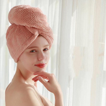 Γυναικεία Μαλλιά Γρήγορο Στέγνωμα Μικροϊνών Πετσέτα μπάνιου τουρμπάνι Κόμπος περιστρεφόμενος βρόχος Καπέλο καπέλο για μπάνιο Αξεσουάρ μπάνιου