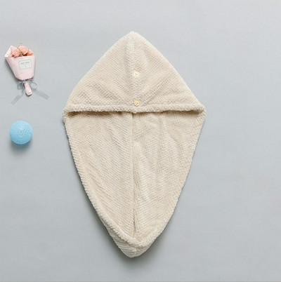 Дамска коса Бързосъхнеща микрофибърна кърпа за баня Тюрбан възел Twist Loop Wrap Шапка Капачка за баня Аксесоари за баня